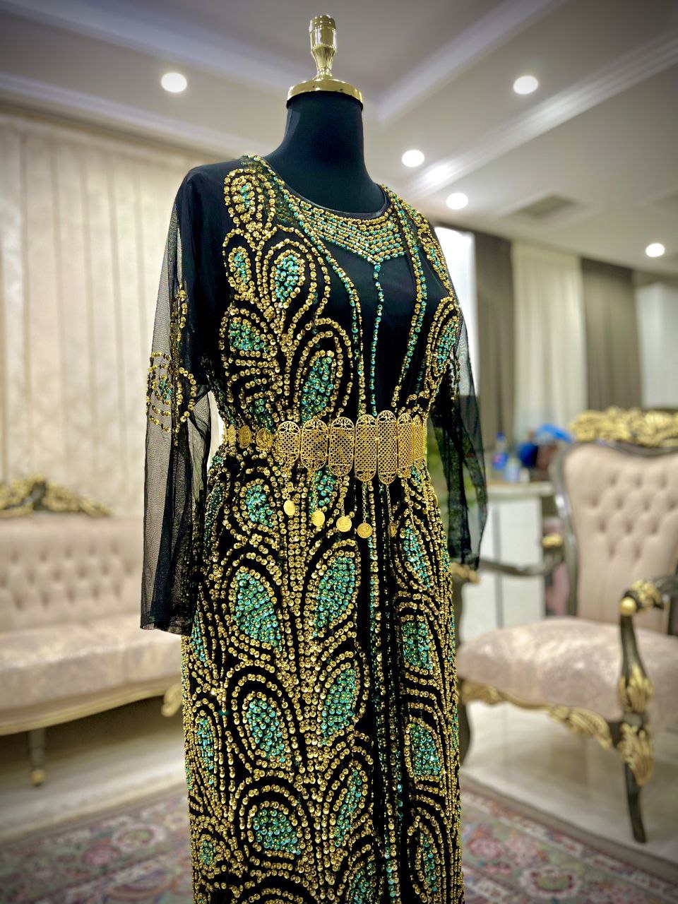 لباس مجلسی جواهر دوزی شده،هنری