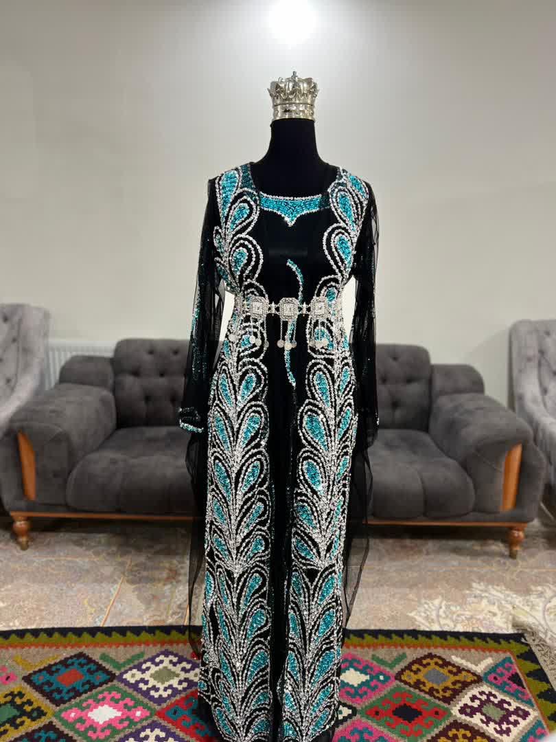 لباس مجلسی جواهر دوزی شده،هنری