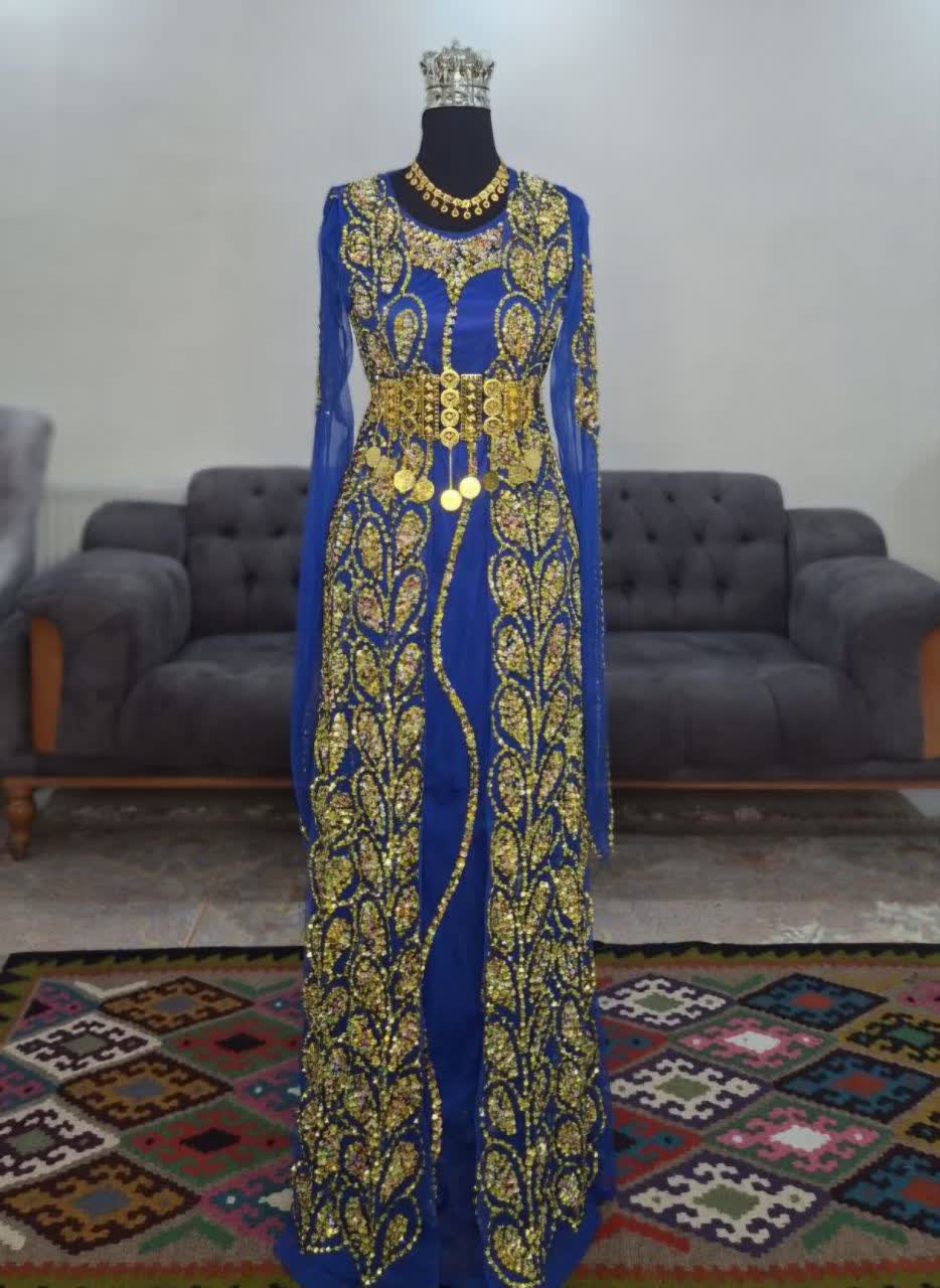 لباس مجلسی جواهر دوزی شده،هنری