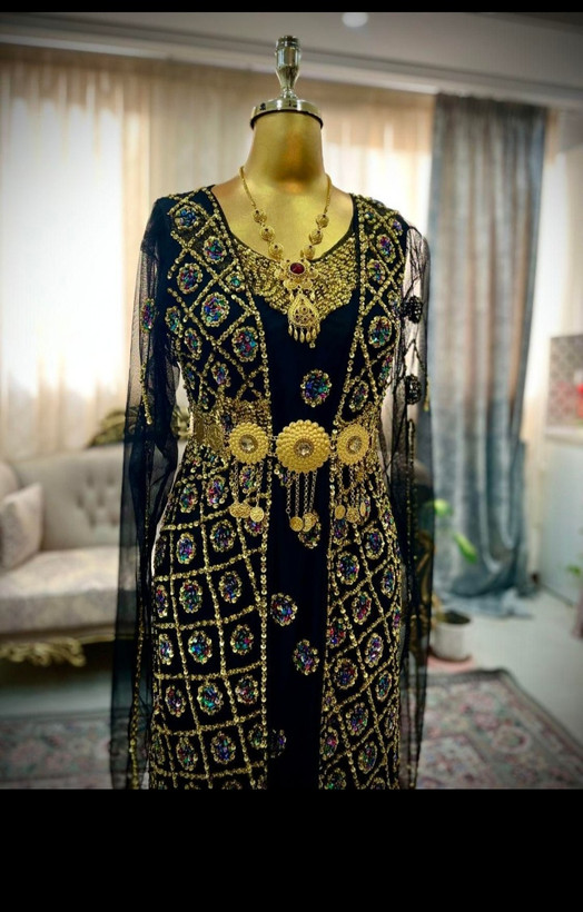 لباس مجلسی جواهر دوزی شده،هنری