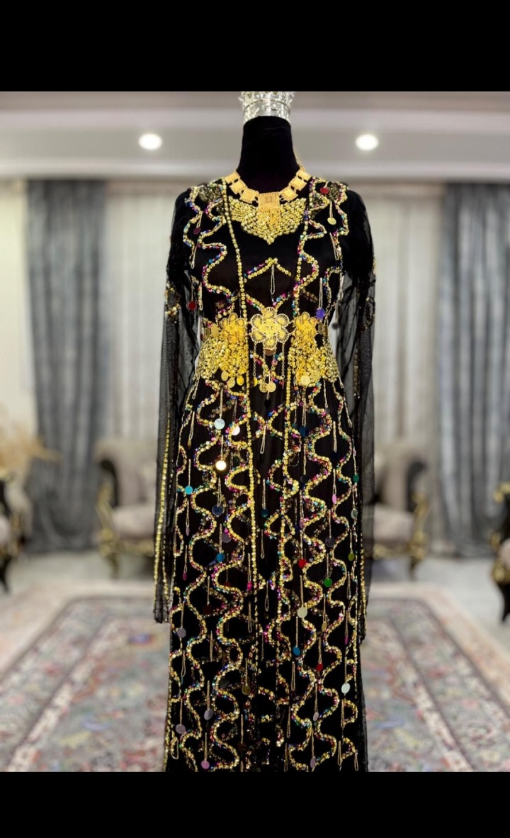 لباس مجلسی جواهر دوزی شده،هنری