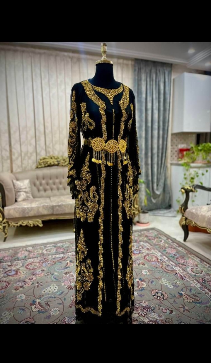 لباس مجلسی جواهر دوزی شده،هنری