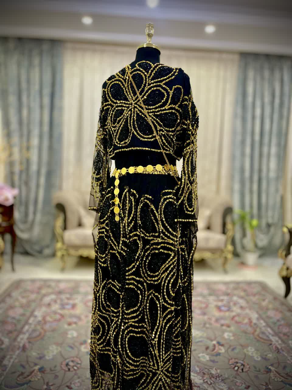 لباس مجلسی جواهر دوزی شده،هنری