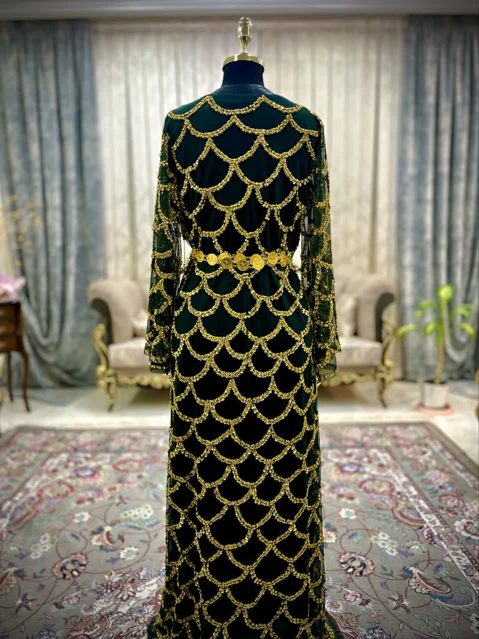 لباس مجلسی جواهر دوزی شده،هنری