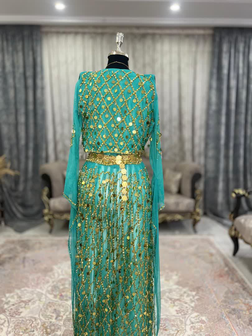 لباس مجلسی جواهر دوزی شده،هنری