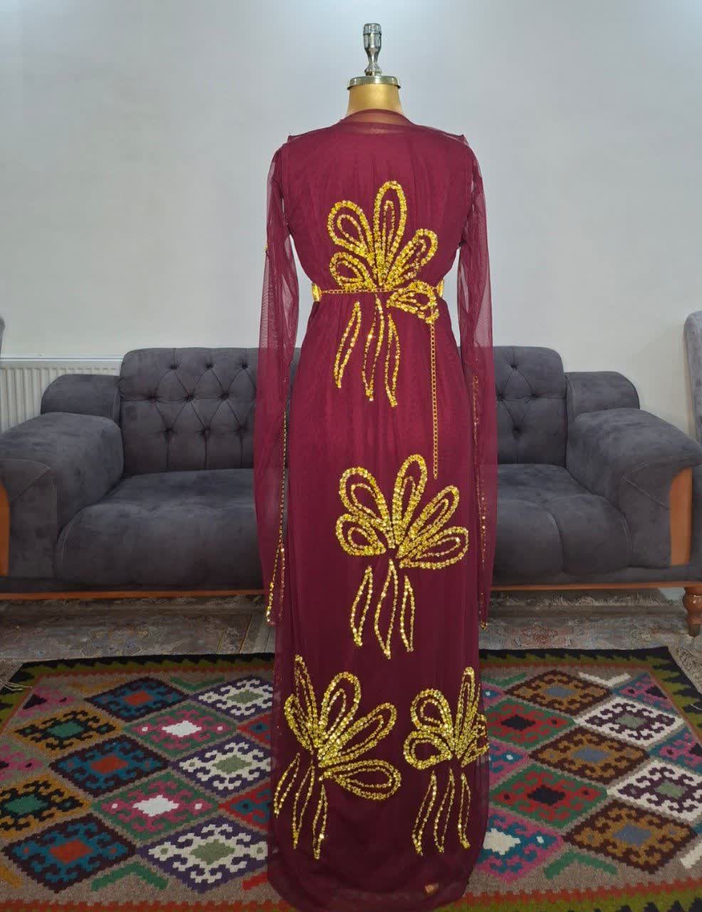 لباس مجلسی جواهر دوزی شده،هنری