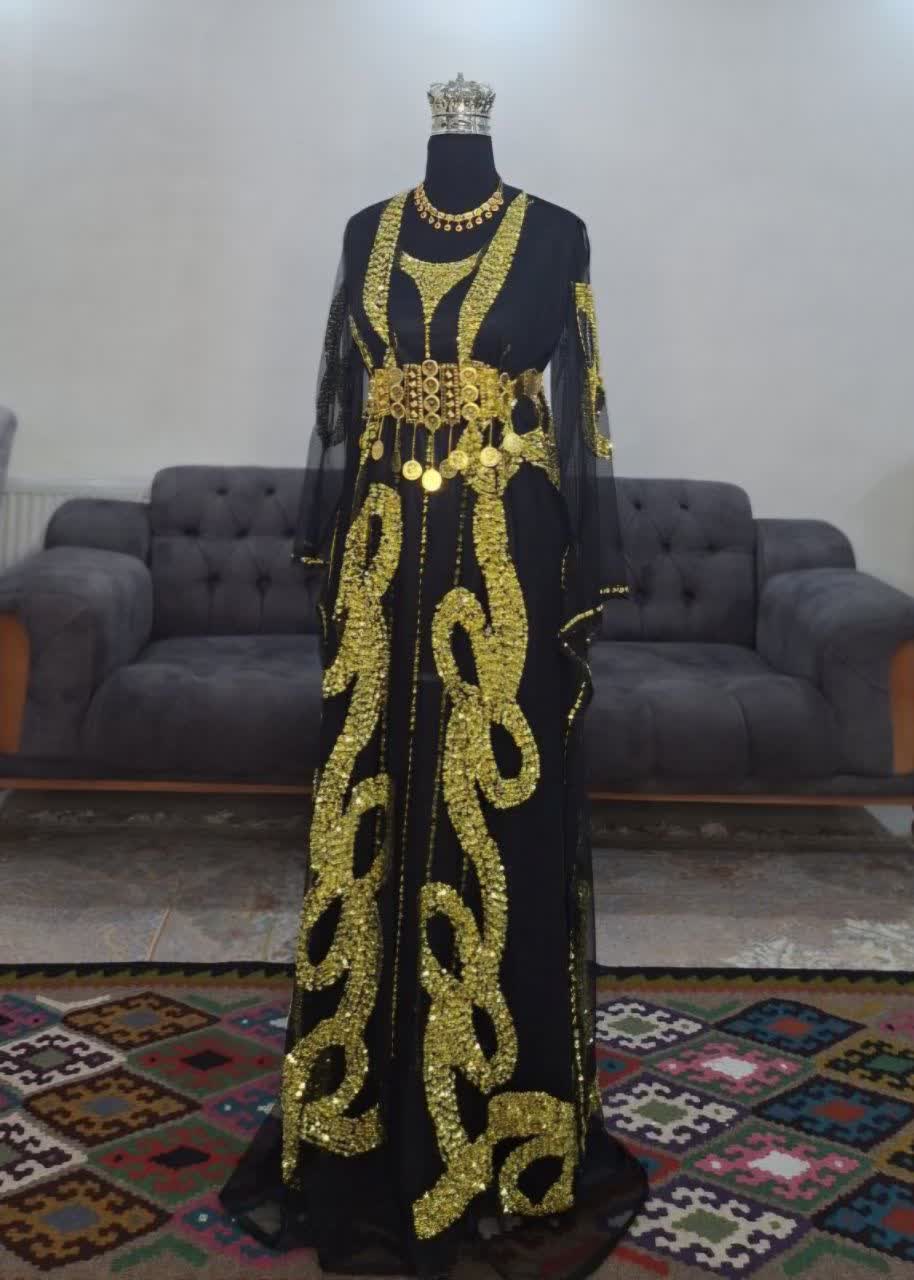 لباس مجلسی جواهر دوزی شده،هنری