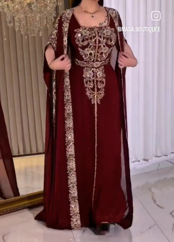 لباس مجلسی وارداتی ۲تیکه گلدوزی و سنگ کاری