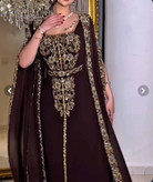 لباس مجلسی وارداتی ۲تیکه گلدوزی و سنگ کاری