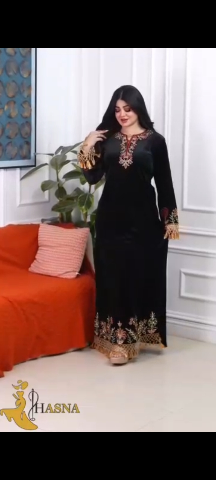 ماکسی مخمل وارداتی،گلدوزی شده و نگین کاری