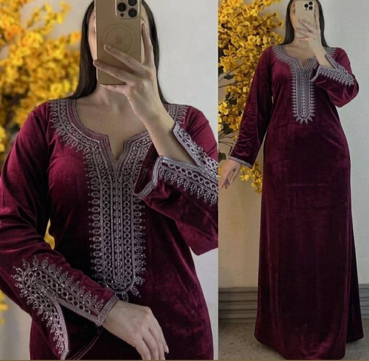 ماکسی مخمل وارداتی مجلسی زنانه،مخمل مجلسی