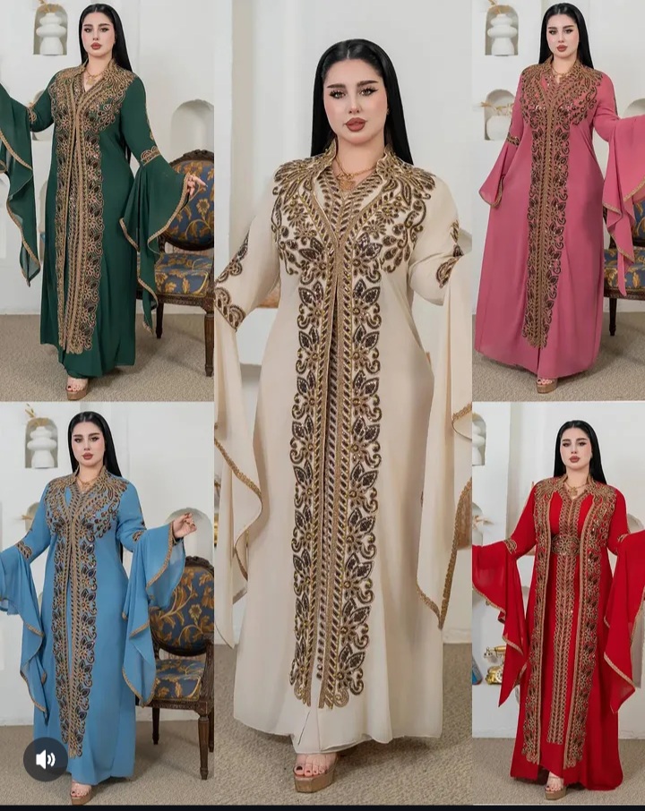 لباس مجلسی زنانه قفطان مغربی حریر،قفطان وارداتی