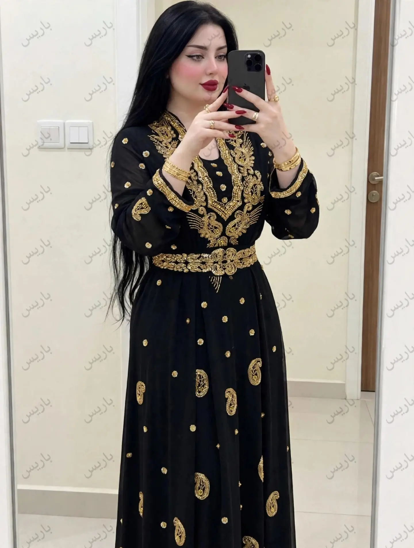پیراهن مجلسی وارداتی کار شده