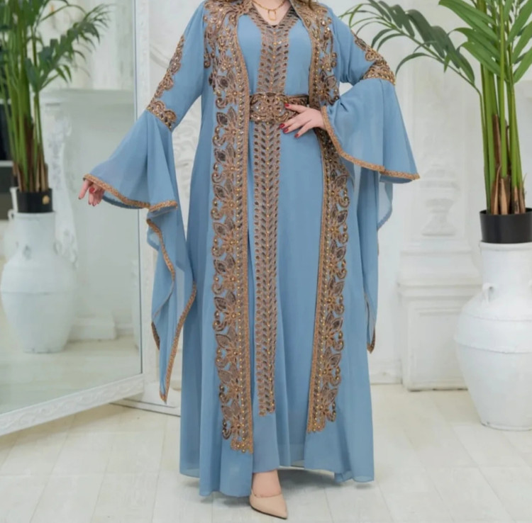 لباس مجلسی زنانه قفطان مغربی حریر،قفطان وارداتی
