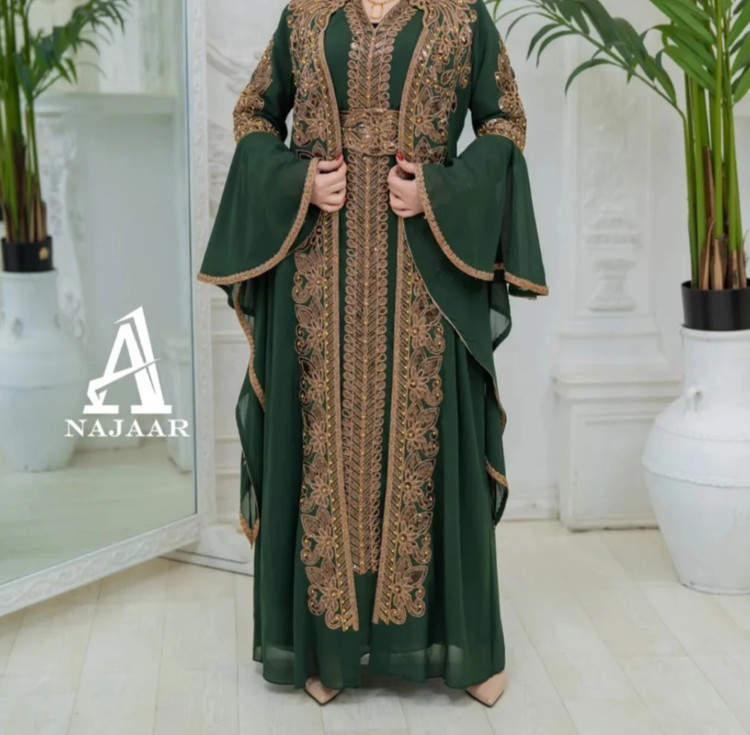 لباس مجلسی زنانه قفطان مغربی حریر،قفطان وارداتی