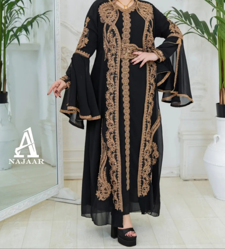 لباس مجلسی زنانه قفطان مغربی حریر،قفطان وارداتی