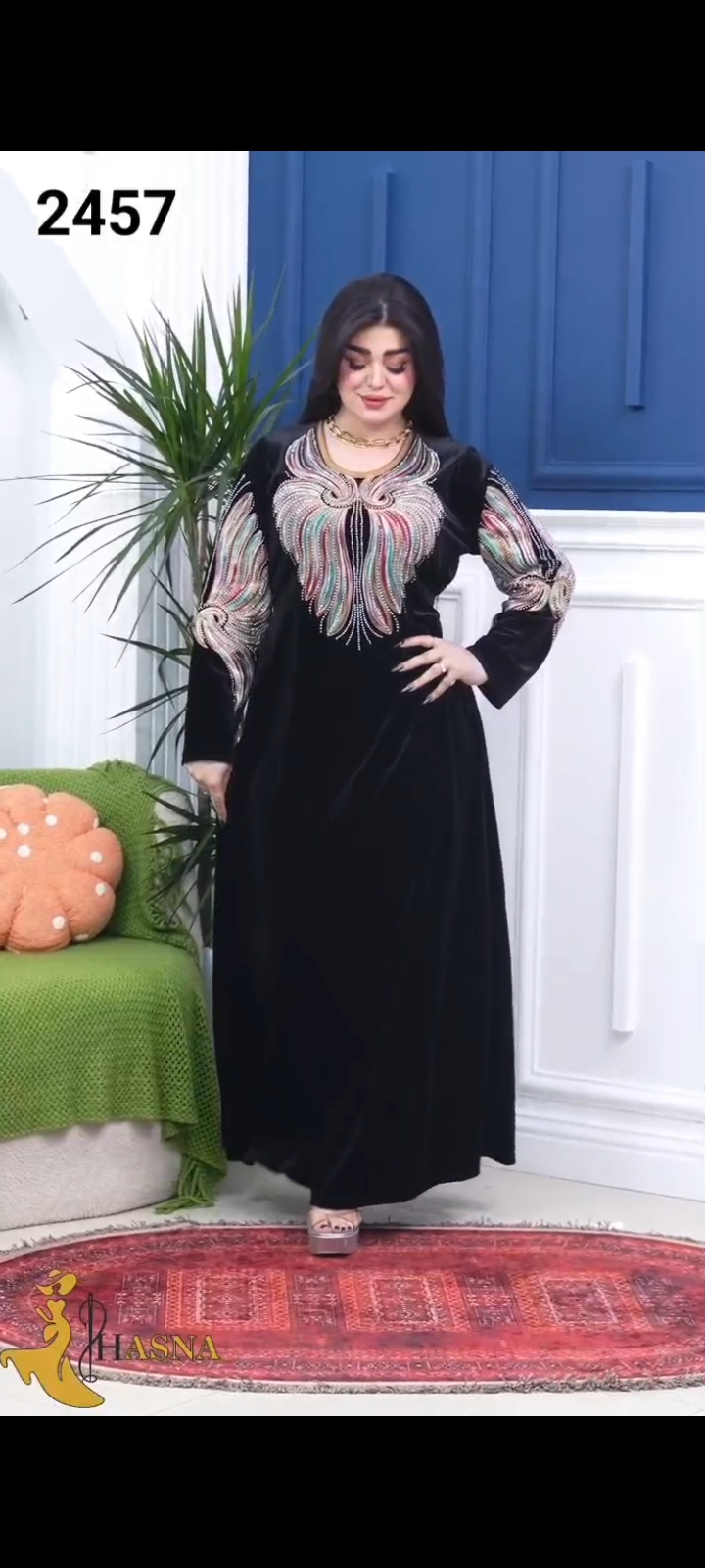 ماکسی مخمل گلدوزی شده وارداتی